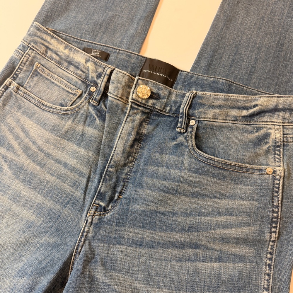 White House Black Market Everyday Soft Slim High Rise Jeans 12R Blue